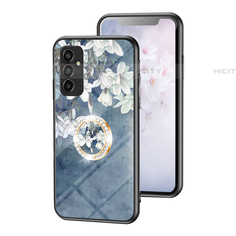 Coque Contour Silicone et Vitre Fleurs Miroir Etui Housse S01 pour Samsung Galaxy F13 4G Plus