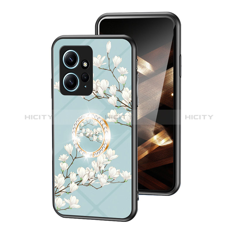 Coque Contour Silicone et Vitre Fleurs Miroir Etui Housse S01 pour Xiaomi Redmi Note 12 4G Plus