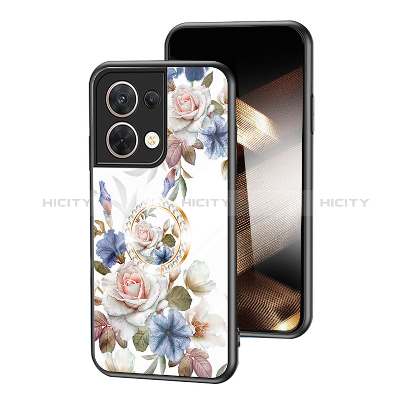 Coque Contour Silicone et Vitre Fleurs Miroir Etui Housse S01 pour Xiaomi Redmi Note 13 5G Plus