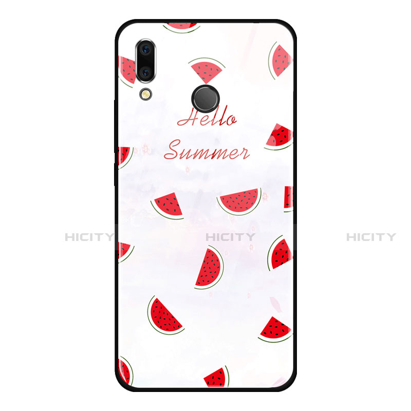 Coque Contour Silicone et Vitre Fruit Miroir Etui Housse pour Huawei Honor V10 Lite Rouge Plus