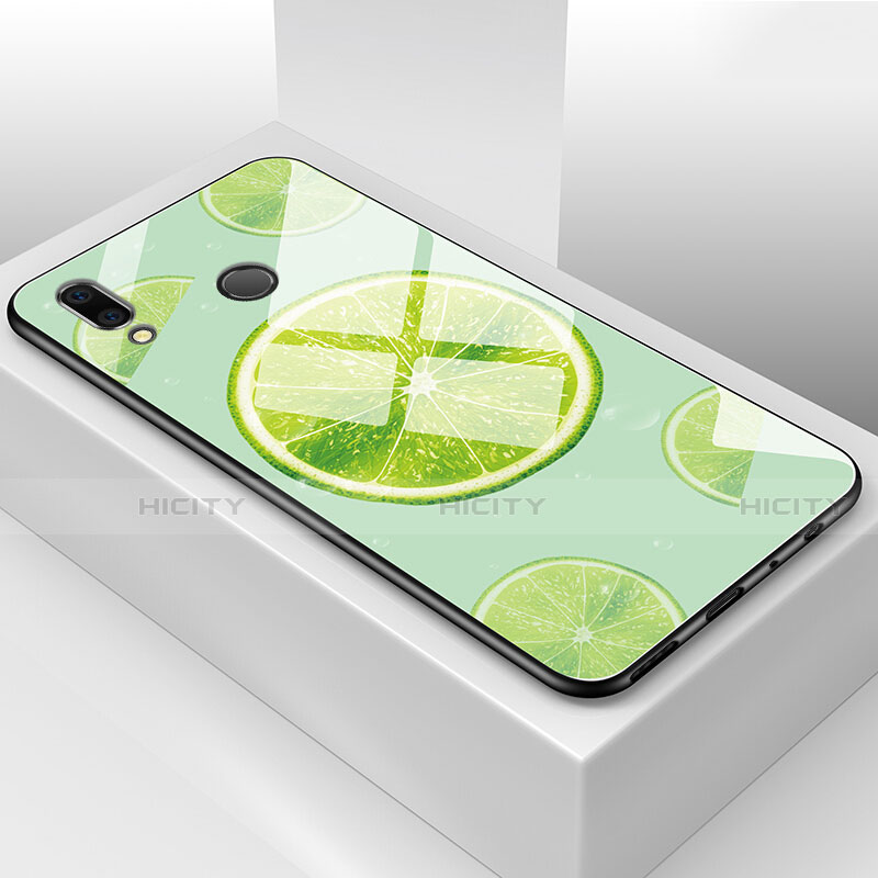 Coque Contour Silicone et Vitre Fruit Miroir Etui Housse pour Huawei Honor V10 Lite Vert Plus