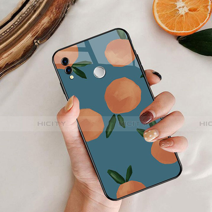 Coque Contour Silicone et Vitre Fruit Miroir pour Huawei Honor 8X Bleu Plus