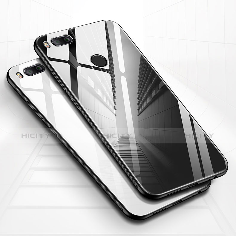 Coque Contour Silicone et Vitre Miroir Housse Etui pour Xiaomi Mi 5X Plus