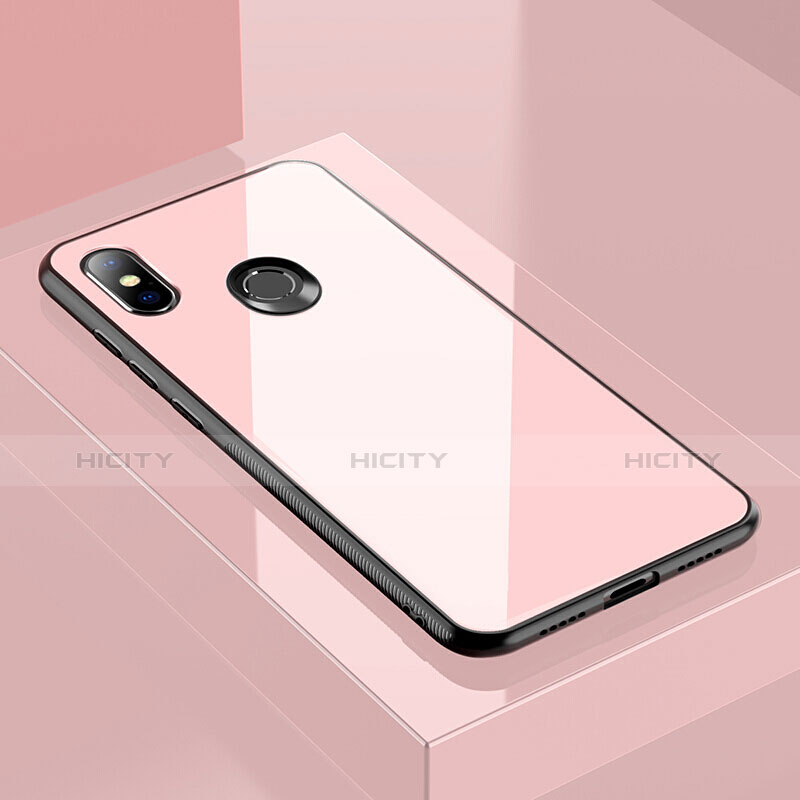 Coque Contour Silicone et Vitre Miroir Housse Etui pour Xiaomi Mi 8 Plus