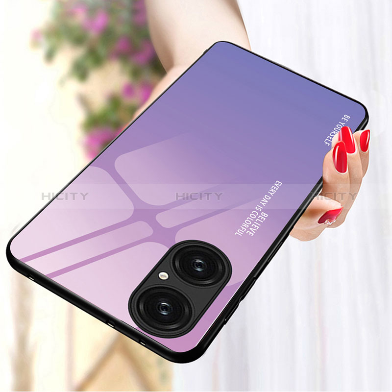 Coque Contour Silicone et Vitre Motif Fantaisie Miroir Etui Housse JM1 pour Huawei P50 Pro Plus