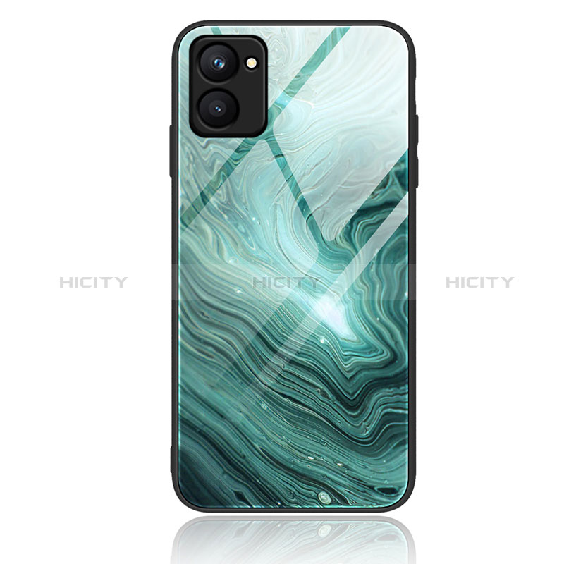 Coque Contour Silicone et Vitre Motif Fantaisie Miroir Etui Housse JM1 pour Realme C33 (2023) Vert Plus