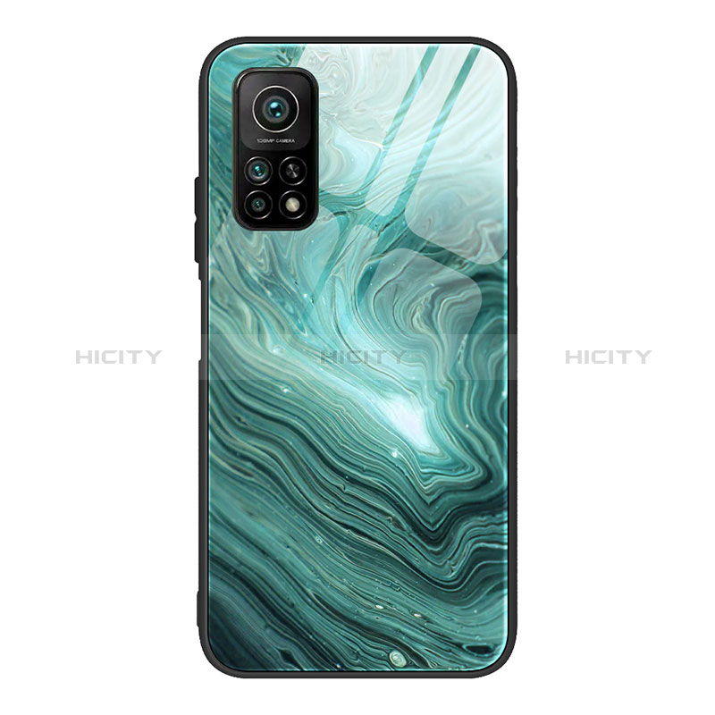 Coque Contour Silicone et Vitre Motif Fantaisie Miroir Etui Housse JM1 pour Xiaomi Mi 10T 5G Vert Plus