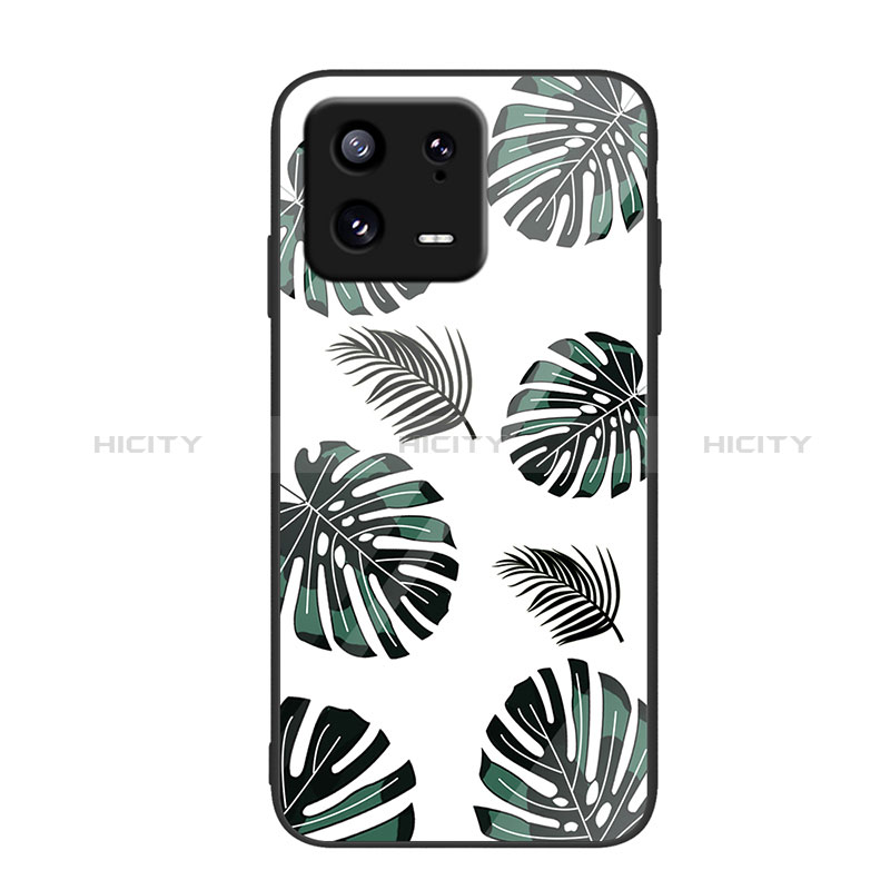 Coque Contour Silicone et Vitre Motif Fantaisie Miroir Etui Housse JM1 pour Xiaomi Mi 13 5G Vert Nuit Plus