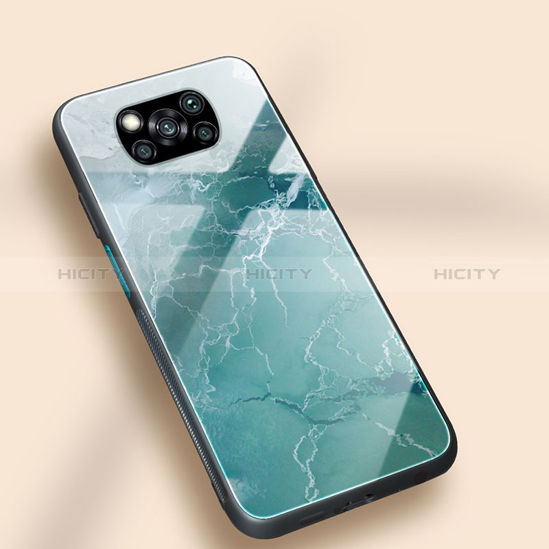 Coque Contour Silicone et Vitre Motif Fantaisie Miroir Etui Housse JM1 pour Xiaomi Poco X3 Pro Vert Plus