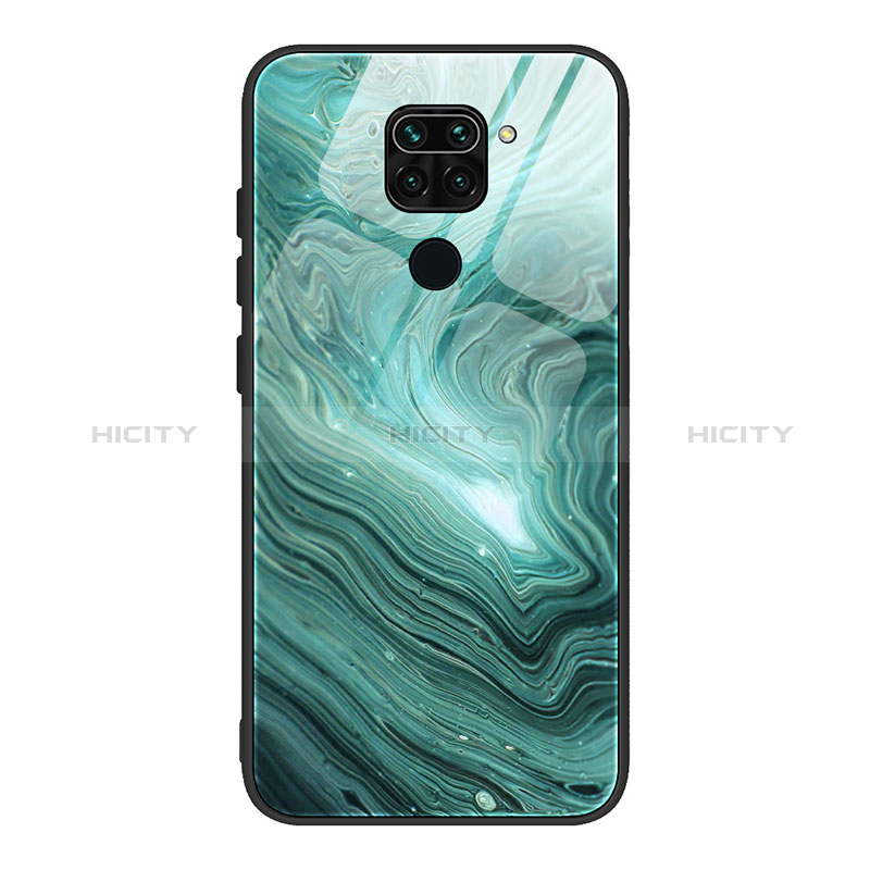 Coque Contour Silicone et Vitre Motif Fantaisie Miroir Etui Housse JM1 pour Xiaomi Redmi 10X 4G Cyan Plus