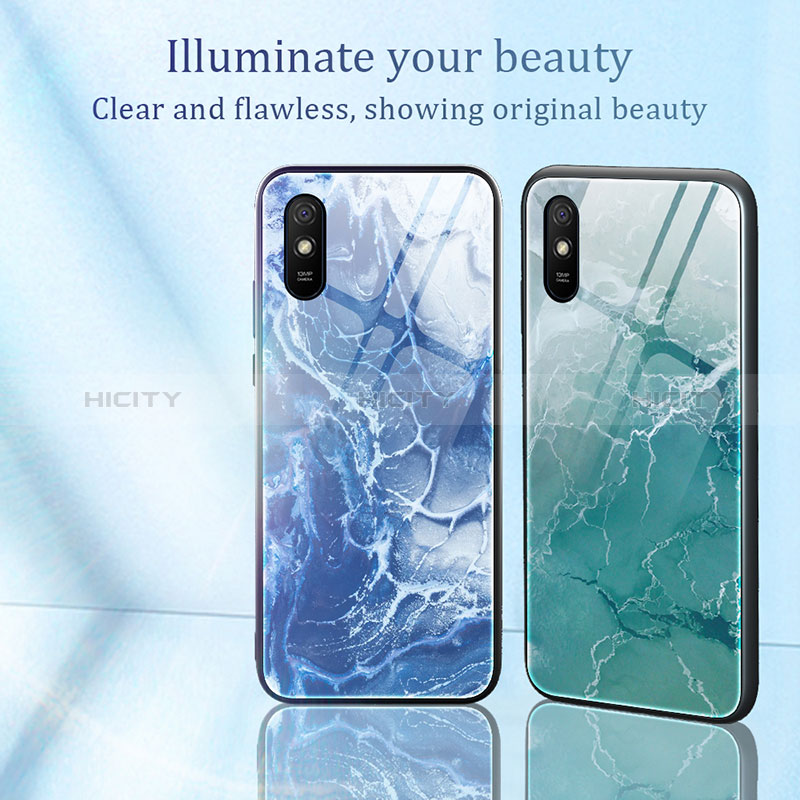 Coque Contour Silicone et Vitre Motif Fantaisie Miroir Etui Housse JM1 pour Xiaomi Redmi 9A Plus