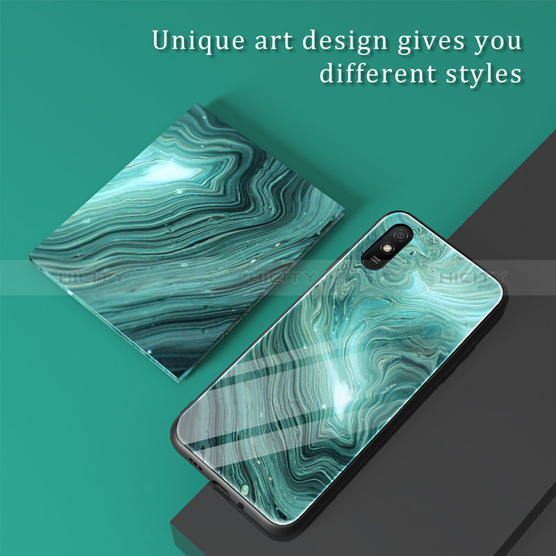 Coque Contour Silicone et Vitre Motif Fantaisie Miroir Etui Housse JM1 pour Xiaomi Redmi 9A Plus