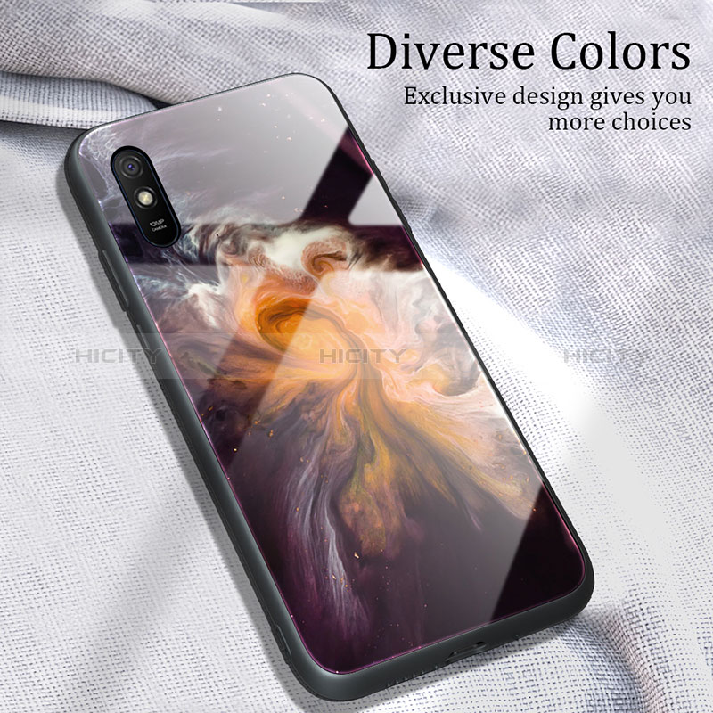 Coque Contour Silicone et Vitre Motif Fantaisie Miroir Etui Housse JM1 pour Xiaomi Redmi 9A Plus