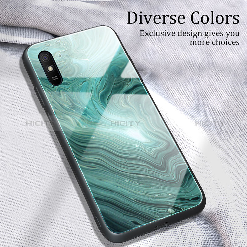 Coque Contour Silicone et Vitre Motif Fantaisie Miroir Etui Housse JM1 pour Xiaomi Redmi 9A Plus