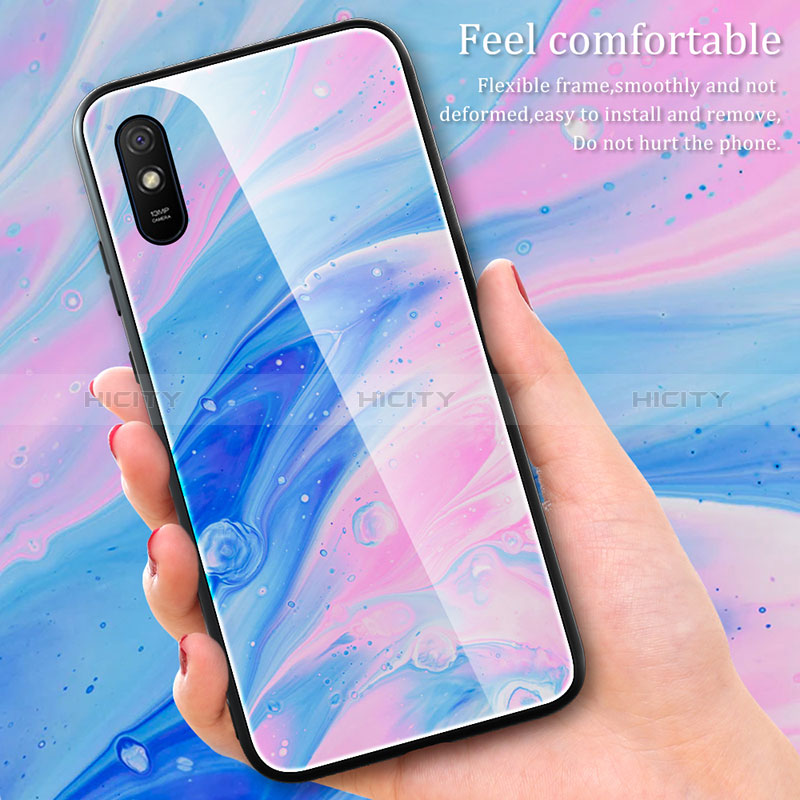 Coque Contour Silicone et Vitre Motif Fantaisie Miroir Etui Housse JM1 pour Xiaomi Redmi 9AT Plus