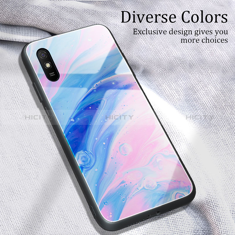 Coque Contour Silicone et Vitre Motif Fantaisie Miroir Etui Housse JM1 pour Xiaomi Redmi 9AT Plus