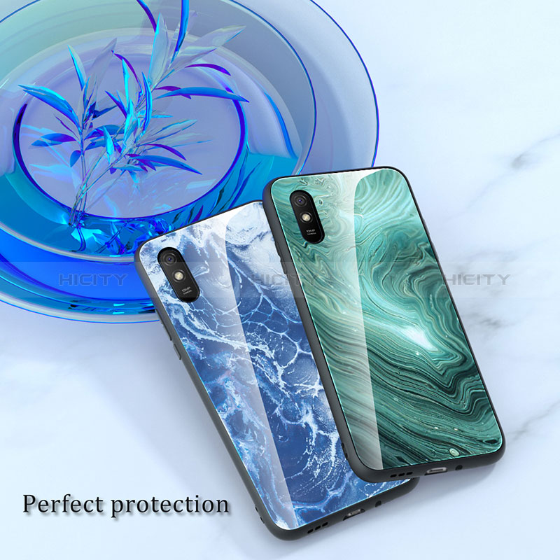 Coque Contour Silicone et Vitre Motif Fantaisie Miroir Etui Housse JM1 pour Xiaomi Redmi 9AT Plus