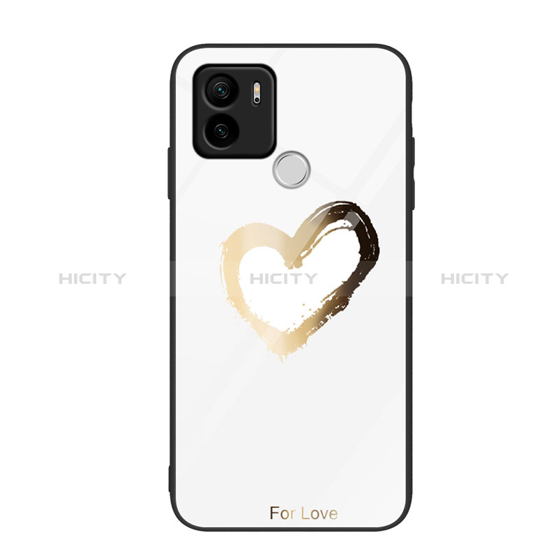 Coque Contour Silicone et Vitre Motif Fantaisie Miroir Etui Housse JM1 pour Xiaomi Redmi A1 Plus Or Plus