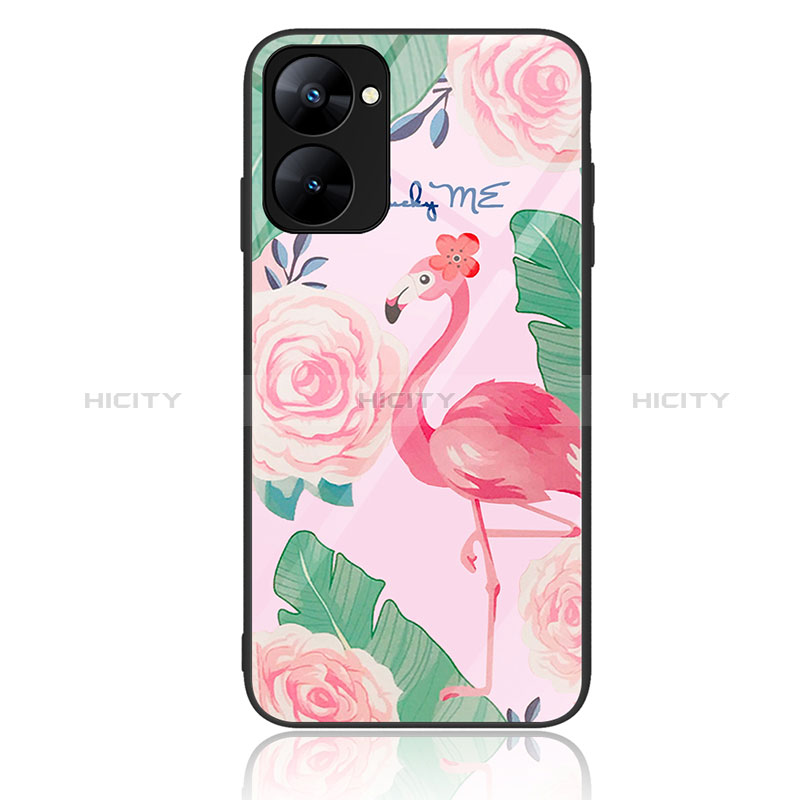 Coque Contour Silicone et Vitre Motif Fantaisie Miroir Etui Housse JM2 pour Realme 10S 5G Plus