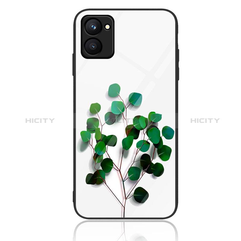 Coque Contour Silicone et Vitre Motif Fantaisie Miroir Etui Housse JM2 pour Realme C33 (2023) Vert Plus