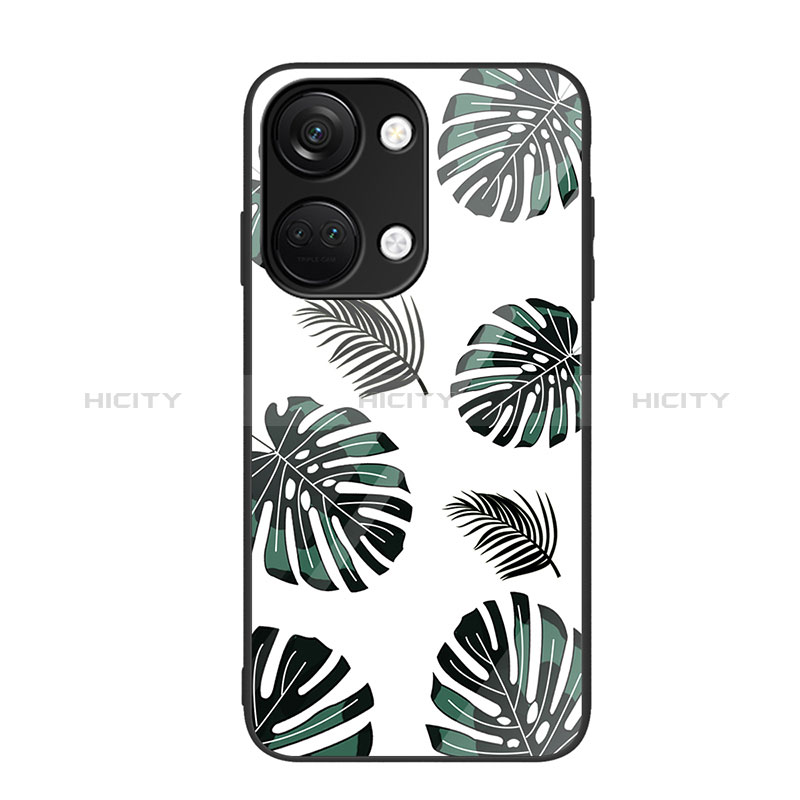 Coque Contour Silicone et Vitre Motif Fantaisie Miroir Etui Housse JM3 pour OnePlus Ace 2V 5G Vert Plus