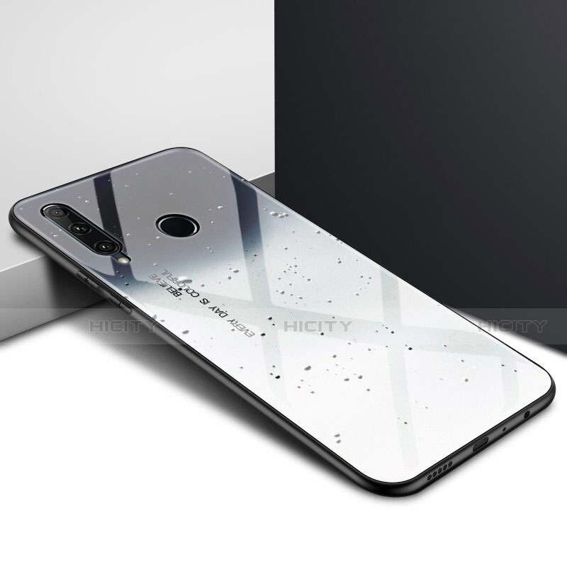 Coque Contour Silicone et Vitre Motif Fantaisie Miroir Etui Housse K01 pour Huawei P Smart+ Plus (2019) Gris Plus