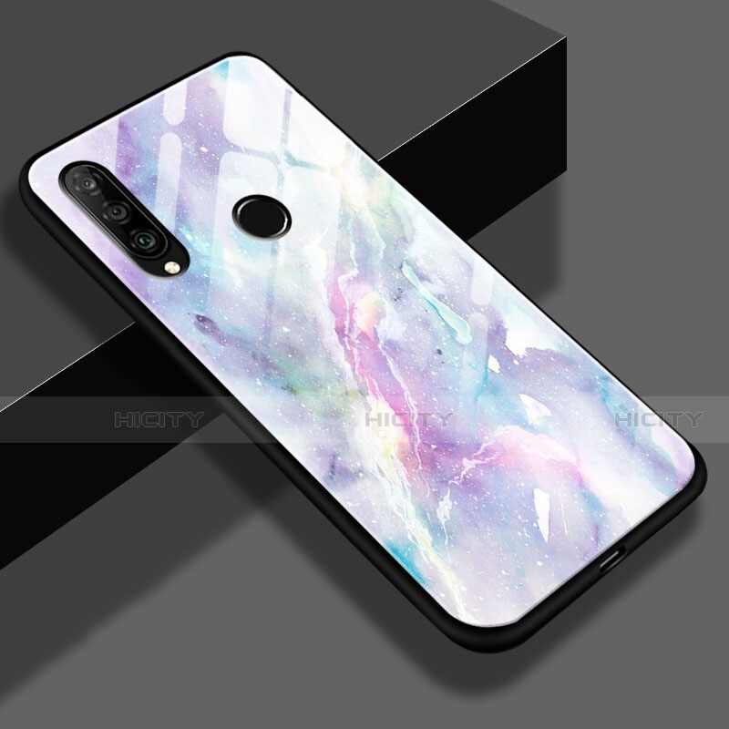 Coque Contour Silicone et Vitre Motif Fantaisie Miroir Etui Housse K01 pour Huawei P30 Lite New Edition Colorful Plus