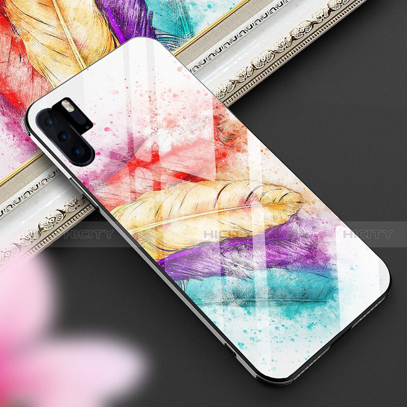 Coque Contour Silicone et Vitre Motif Fantaisie Miroir Etui Housse K01 pour Huawei P30 Pro New Edition Colorful Plus