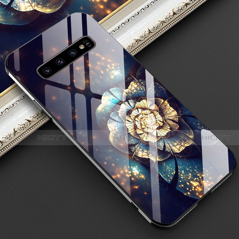 Coque Contour Silicone et Vitre Motif Fantaisie Miroir Etui Housse K04 pour Samsung Galaxy S10 5G Plus