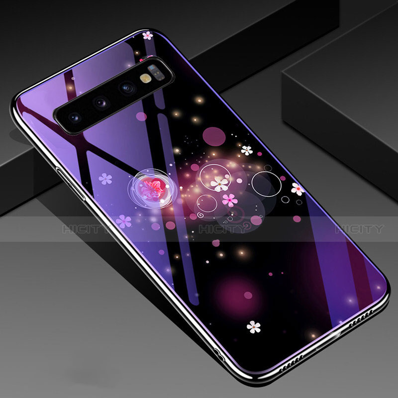 Coque Contour Silicone et Vitre Motif Fantaisie Miroir Etui Housse K05 pour Samsung Galaxy S10 5G Plus