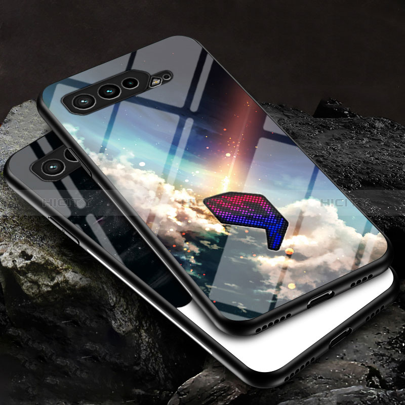 Coque Contour Silicone et Vitre Motif Fantaisie Miroir Etui Housse LS1 pour Asus ROG Phone 5 Pro Plus