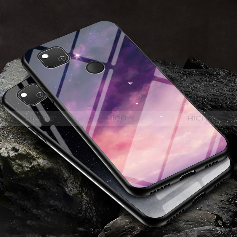 Coque Contour Silicone et Vitre Motif Fantaisie Miroir Etui Housse LS1 pour Google Pixel 4a Plus