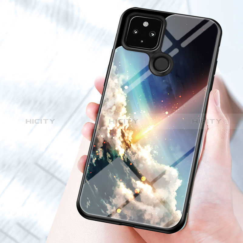 Coque Contour Silicone et Vitre Motif Fantaisie Miroir Etui Housse LS1 pour Google Pixel 5 Plus