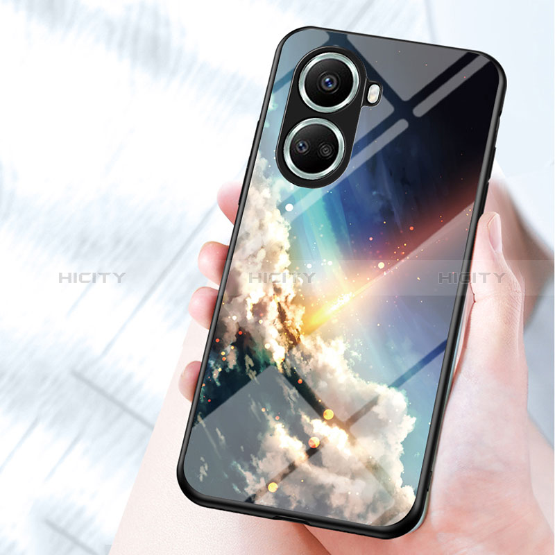 Coque Contour Silicone et Vitre Motif Fantaisie Miroir Etui Housse LS1 pour Huawei Nova 10 SE Plus