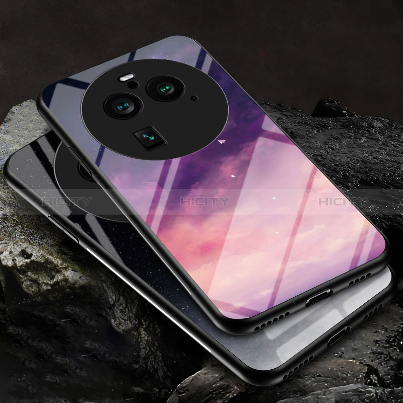 Coque Contour Silicone et Vitre Motif Fantaisie Miroir Etui Housse LS1 pour Oppo Find X6 5G Plus