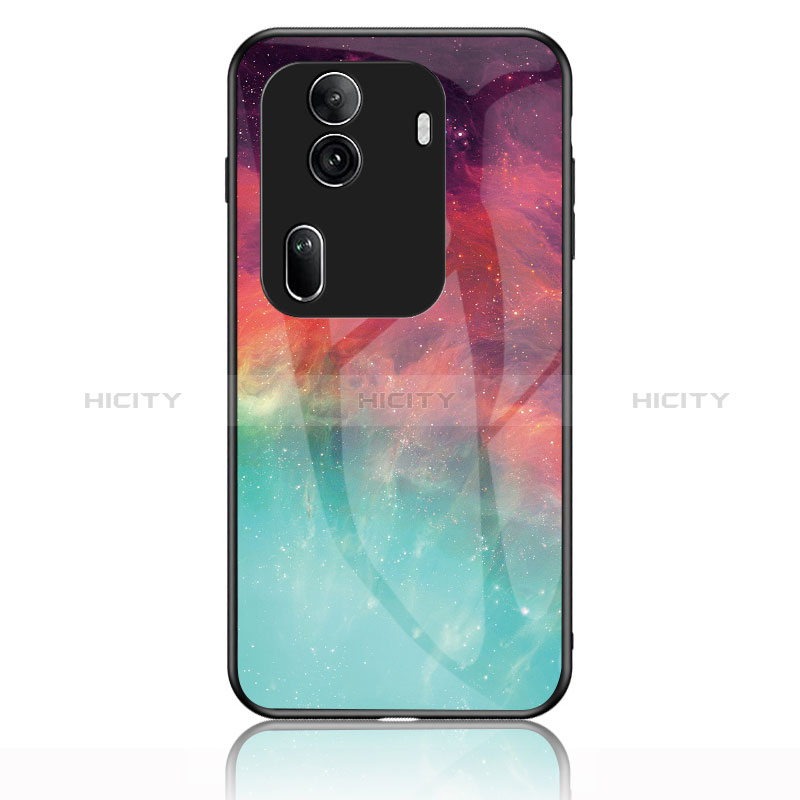 Coque Contour Silicone et Vitre Motif Fantaisie Miroir Etui Housse LS1 pour Oppo Reno11 Pro 5G Rouge Plus