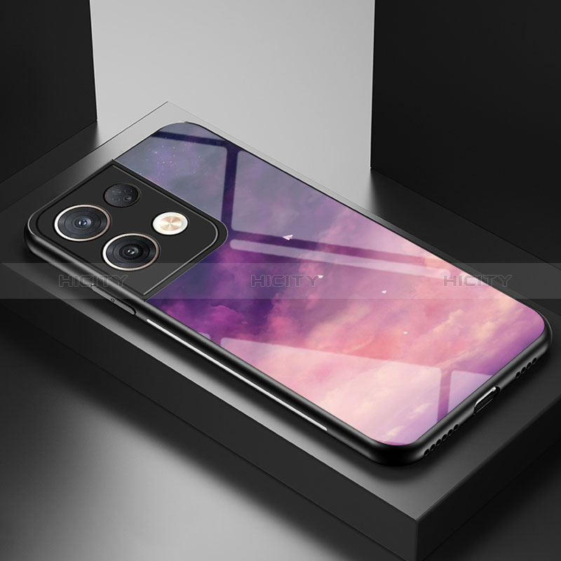 Coque Contour Silicone et Vitre Motif Fantaisie Miroir Etui Housse LS1 pour Oppo Reno9 Pro+ Plus 5G Plus