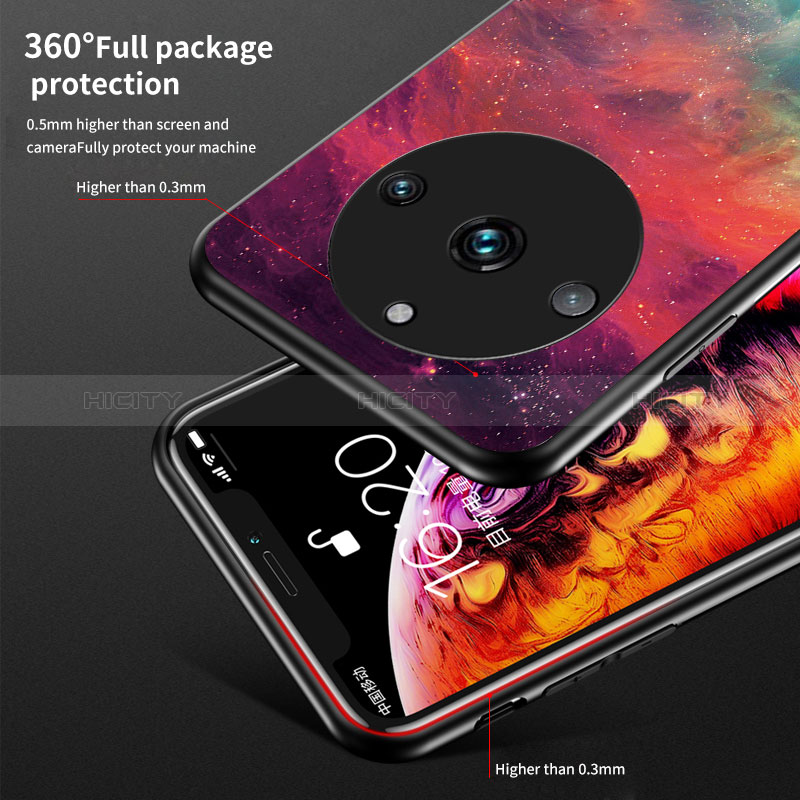 Coque Contour Silicone et Vitre Motif Fantaisie Miroir Etui Housse LS1 pour Realme Narzo 60 Pro 5G Plus