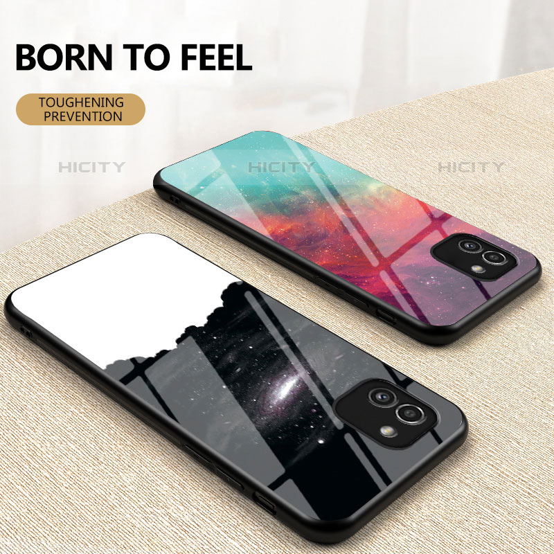 Coque Contour Silicone et Vitre Motif Fantaisie Miroir Etui Housse LS1 pour Samsung Galaxy A03 Plus