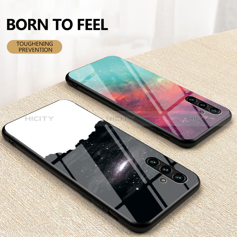 Coque Contour Silicone et Vitre Motif Fantaisie Miroir Etui Housse LS1 pour Samsung Galaxy A04s Plus