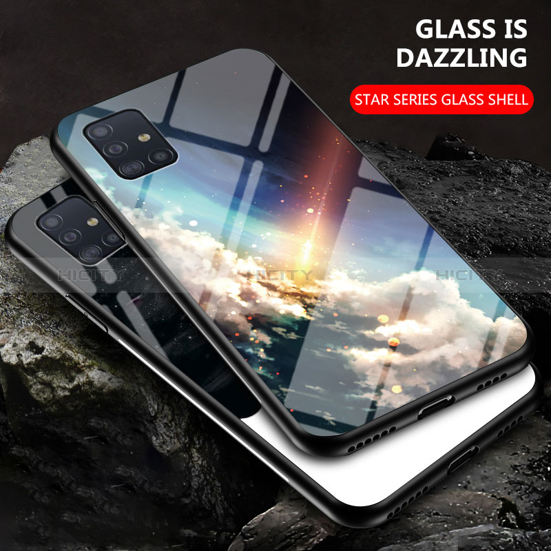 Coque Contour Silicone et Vitre Motif Fantaisie Miroir Etui Housse LS1 pour Samsung Galaxy A71 4G A715 Plus