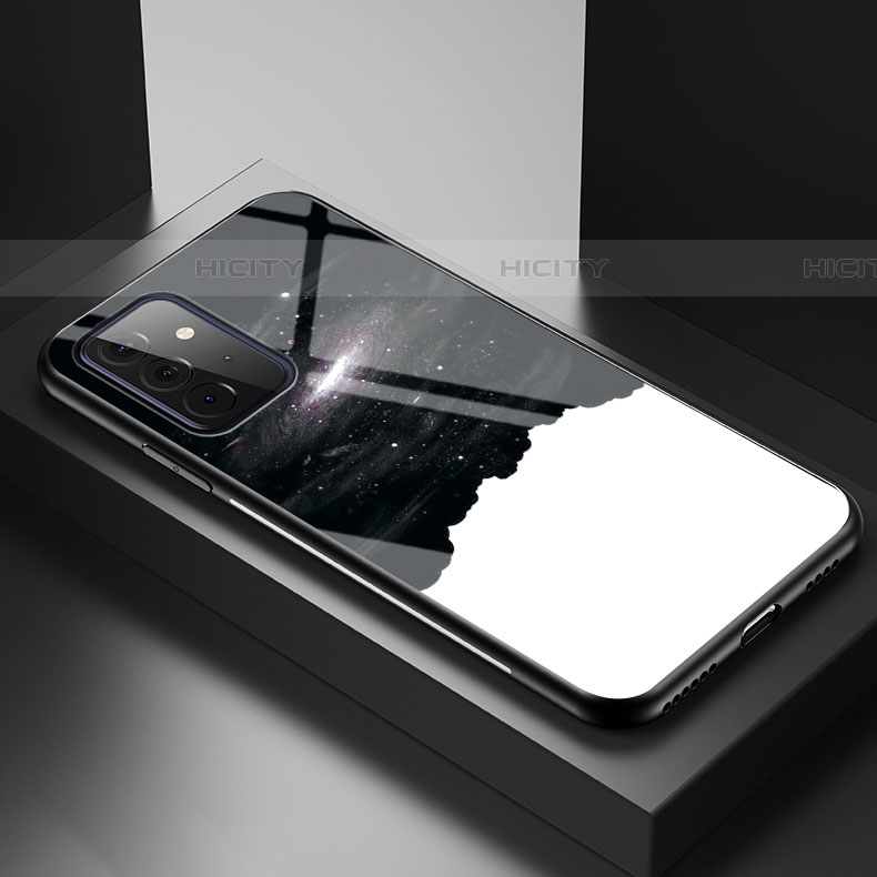 Coque Contour Silicone et Vitre Motif Fantaisie Miroir Etui Housse LS1 pour Samsung Galaxy A72 4G Plus