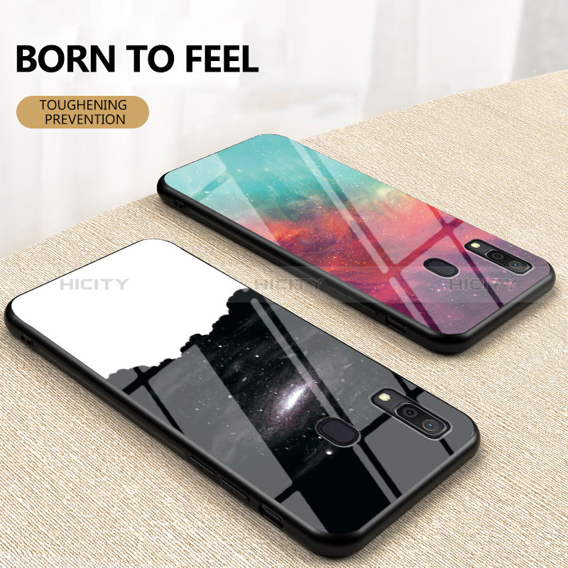 Coque Contour Silicone et Vitre Motif Fantaisie Miroir Etui Housse LS1 pour Samsung Galaxy M10S Plus