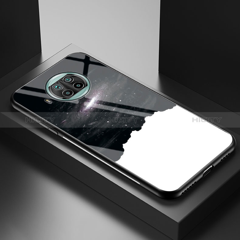 Coque Contour Silicone et Vitre Motif Fantaisie Miroir Etui Housse LS1 pour Xiaomi Mi 10i 5G Noir Plus
