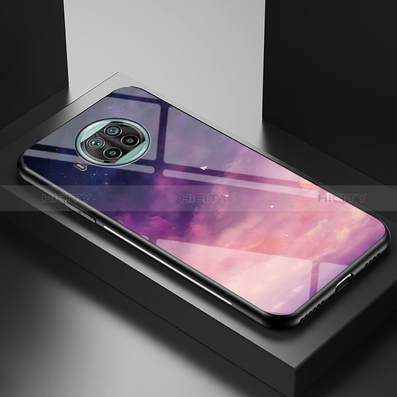 Coque Contour Silicone et Vitre Motif Fantaisie Miroir Etui Housse LS1 pour Xiaomi Mi 10i 5G Violet Plus