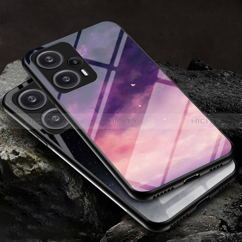 Coque Contour Silicone et Vitre Motif Fantaisie Miroir Etui Housse LS1 pour Xiaomi Poco F5 5G Plus