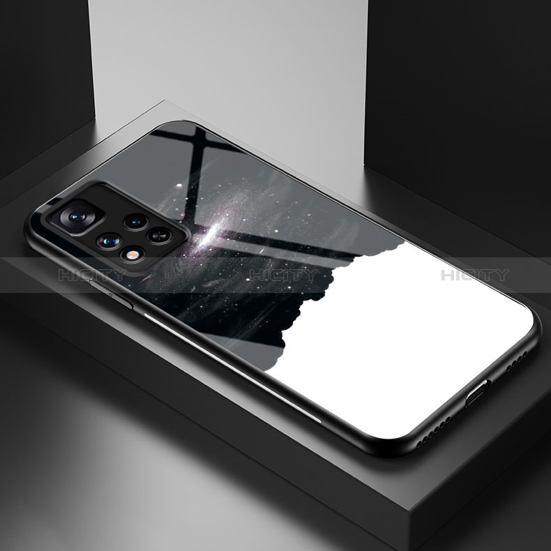 Coque Contour Silicone et Vitre Motif Fantaisie Miroir Etui Housse LS1 pour Xiaomi Poco X4 NFC Plus