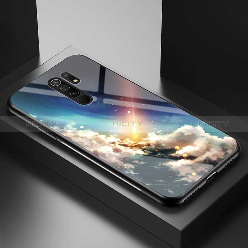Coque Contour Silicone et Vitre Motif Fantaisie Miroir Etui Housse LS1 pour Xiaomi Redmi 9 Plus