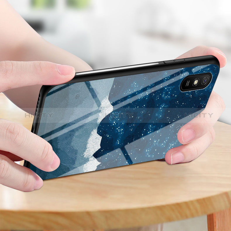 Coque Contour Silicone et Vitre Motif Fantaisie Miroir Etui Housse LS1 pour Xiaomi Redmi 9AT Plus