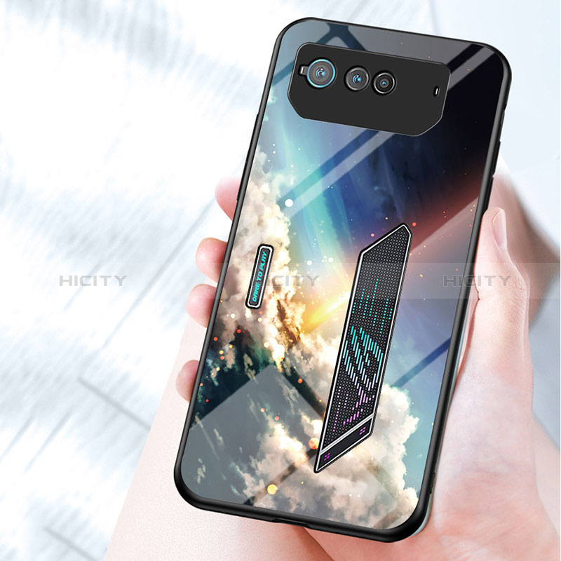 Coque Contour Silicone et Vitre Motif Fantaisie Miroir Etui Housse LS2 pour Asus ROG Phone 6 Plus